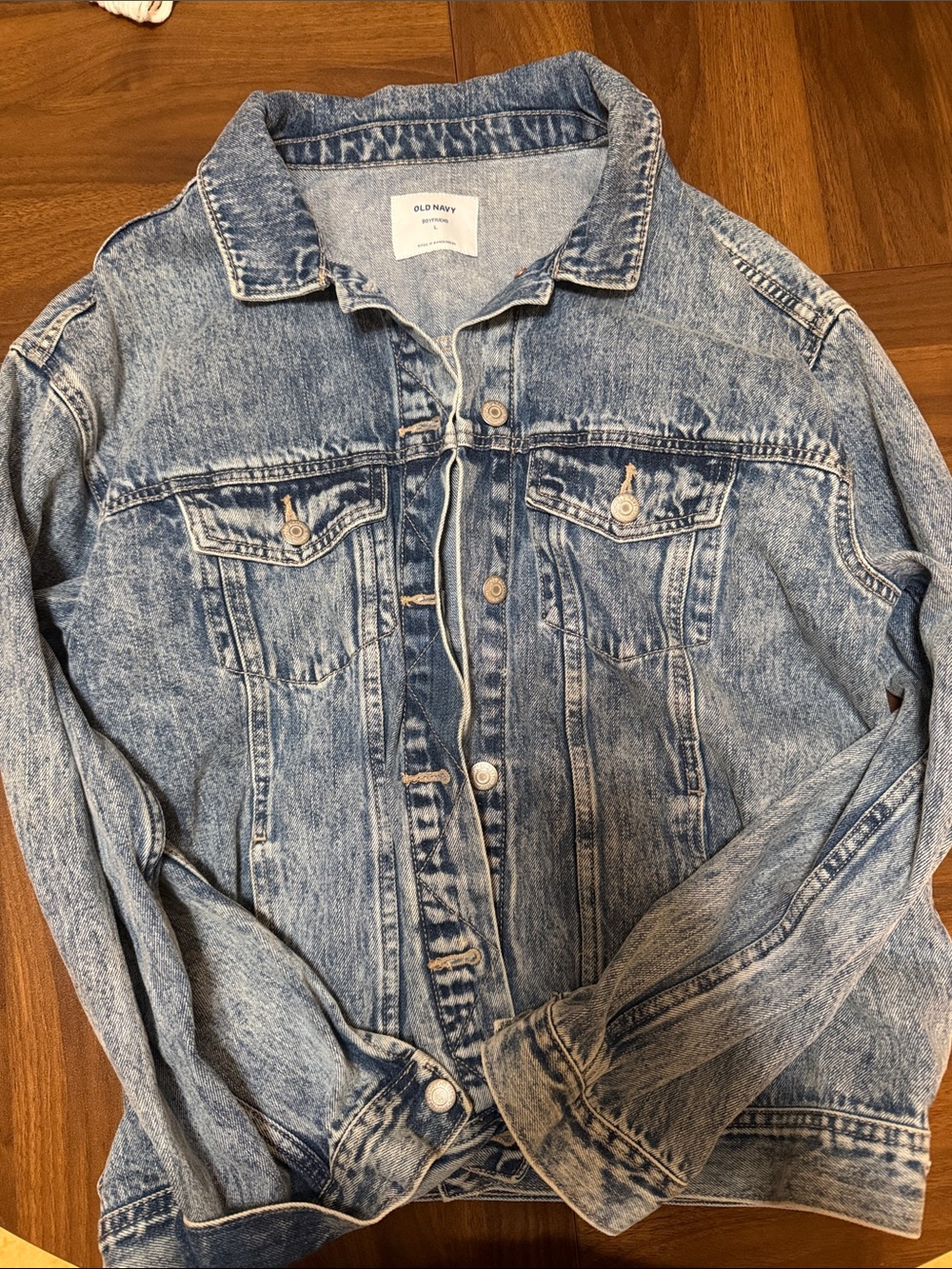Old Navy Light Acid-Wash Denim Jacket - Light Blue